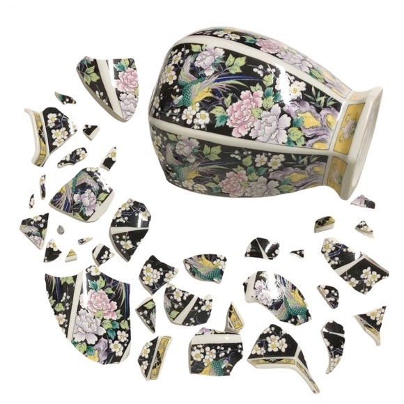 Coming Soon Kintsugi Japanese Vase Arita Yamatoku Hex Gold Crack Art Growth Gift - Picture 12 of 12